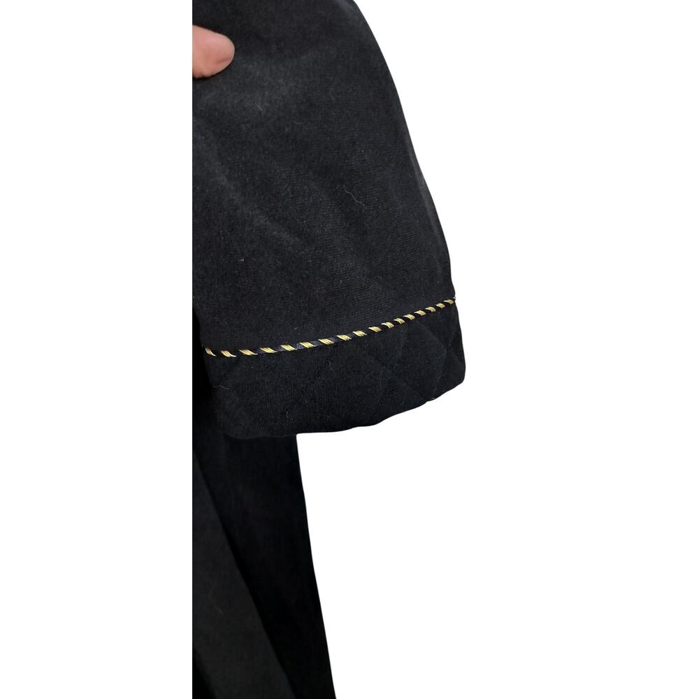 4154) Vintage Vanity Fair Black Velvet Sleepwear Robe Size XXL - Picture 3 of 8